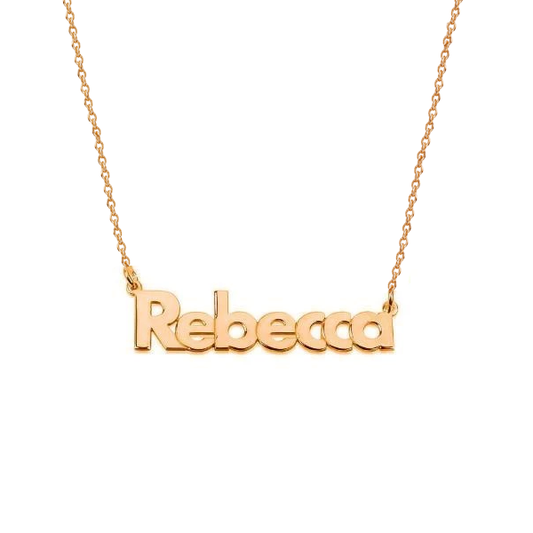 925 Sterling Silver Custom "Rebecca“ Name Necklace Nameplate Necklace