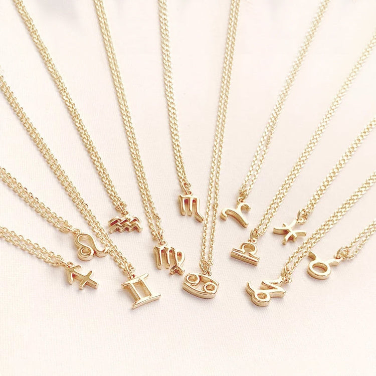 925 Sterling Silver Zodiac Necklace Astrology Constellation Celestial Necklace