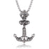 Stainless Steel Anchor Skull Necklace - onlyone