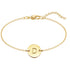 925 Sterling Silver Coin Initial Bracelet - onlyone