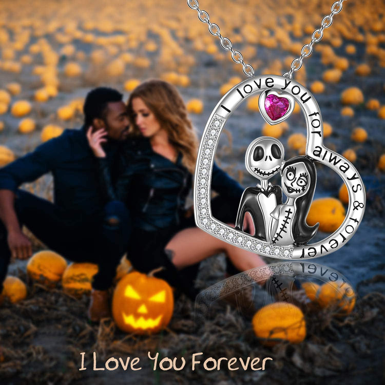 925 Sterling Silver Pumpkin King Infinity Necklace