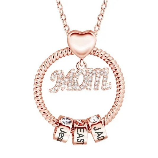 925 Sterling Silver Birthstone  Name Mother's Love Necklace
