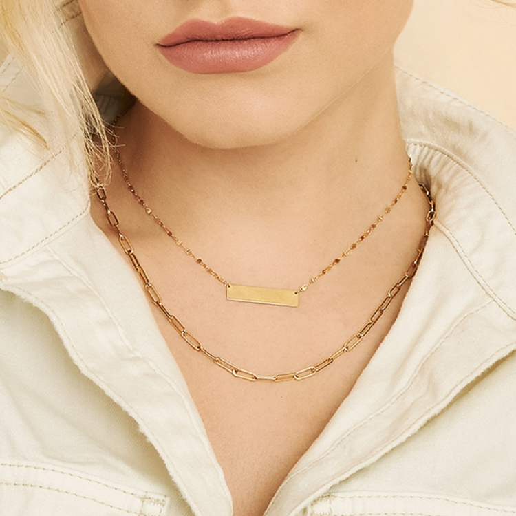 925 Sterling Silver Venice Link Necklace