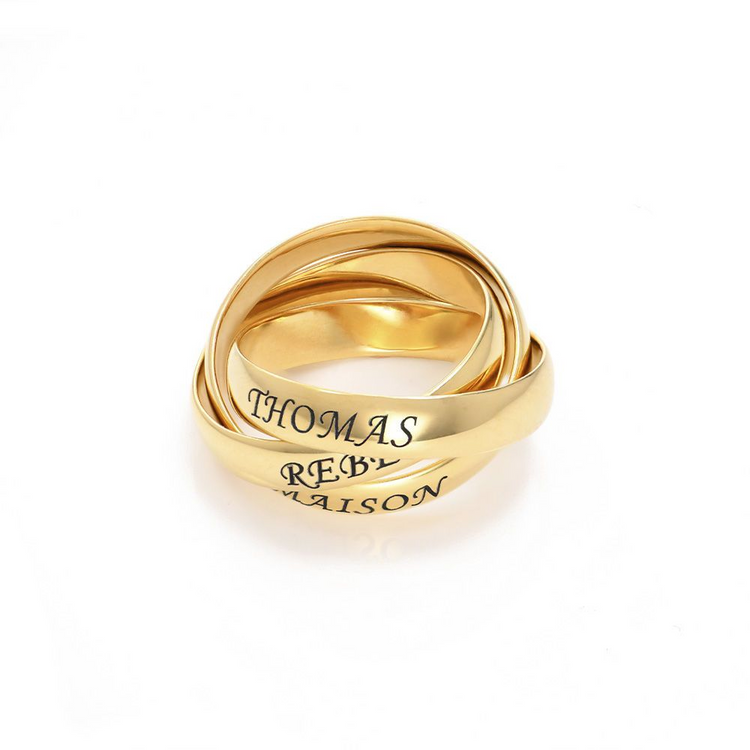 925 Sterling Silver Russian Rin Nameplated Personalized Ring