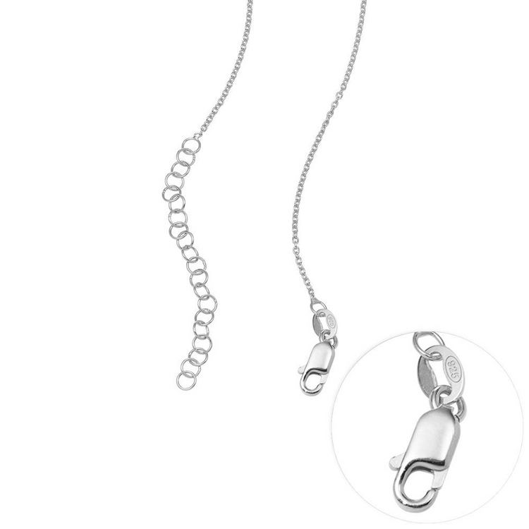 925 Sterling Silver Circle Pendant Necklace Nameplated Necklace Gift For Mom