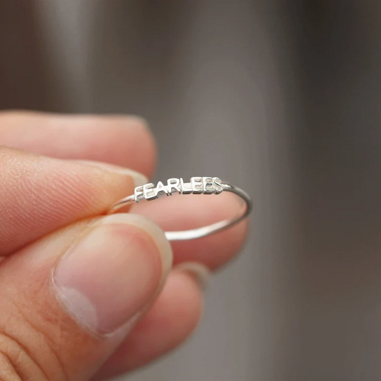 925 Sterling Silver Personalized Tiny Name Ring Nameplate Ring