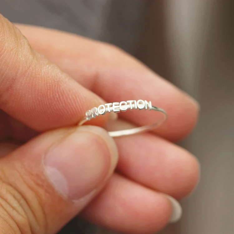 925 Sterling Silver Personalized Tiny Name Ring Nameplate Ring