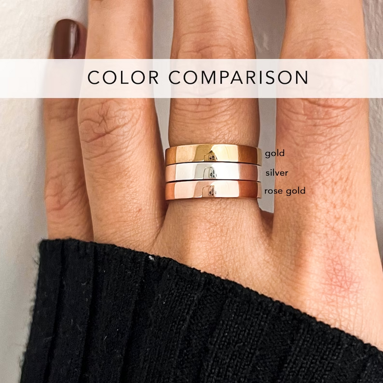 925 Sterling Silver ‘I Am Enough’ Square Inspirational Ring