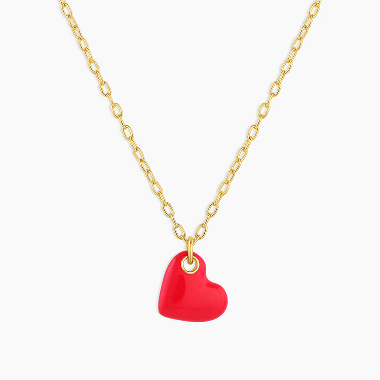 925 Sterling Silver Heart Prism Necklace Heart Pendant Necklace