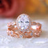 2.20 cttw Vintage Oval Halo Engagement Ring Leaf & Vine Art Deco Bridal Set Ring - onlyone