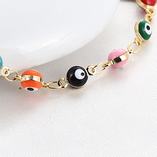 Vintage Evil Eye Anklet, Dainty Evil eye - onlyone