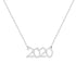 925 Sterling Silver Old English Font Number Necklace, Dainty Year Necklace - onlyone