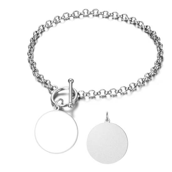 925 Sterling Silver Personalized Engraved Photo Bracelet - onlyone