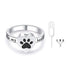 925 Sterling Silver Ashes Cremation Jewelry Dog Paw Heart Shaped Urn Ring Cremation Jewelry for Ashes - onlyone