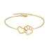 925 Sterling Silver Hollow Heart Puppy Pet Paw Print Anklet - onlyone