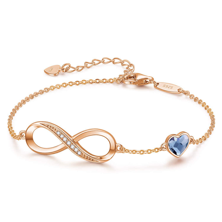 925 Sterling Silver Infinity Bracelet Adjustable Bracelet