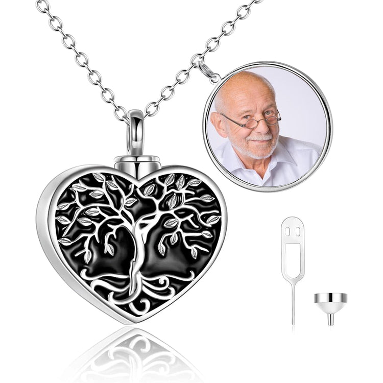 Bijoux de crémation arbre de vie en argent sterling 925 pour collier d'urne à mémoire de cendres