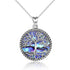 925 Sterling Silver Tree of Life Necklace Abalone Shell Tree of Life Pendant Necklace for Women Jewelry - onlyone