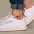 925 Sterling Silver Custom Circle Charm Anklet - onlyone
