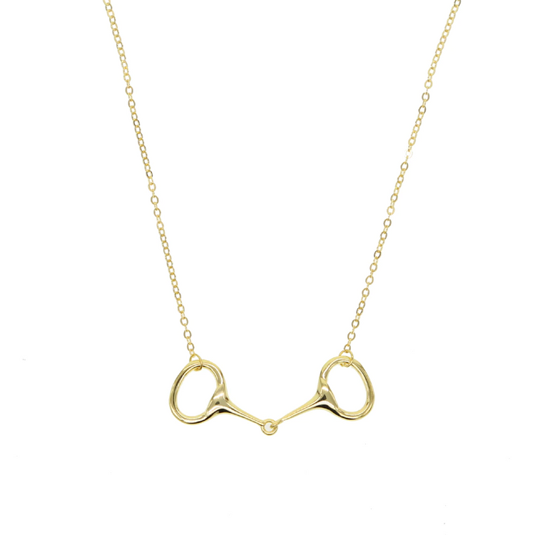 925 Sterling Silver High Polished Snaffle Bit Equitation Jewelry For Women, Necklace For House Lovers - onlyone