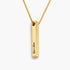 925 Sterling Silver 3D Bar Birthstone Necklace Nameplated Necklace - onlyone