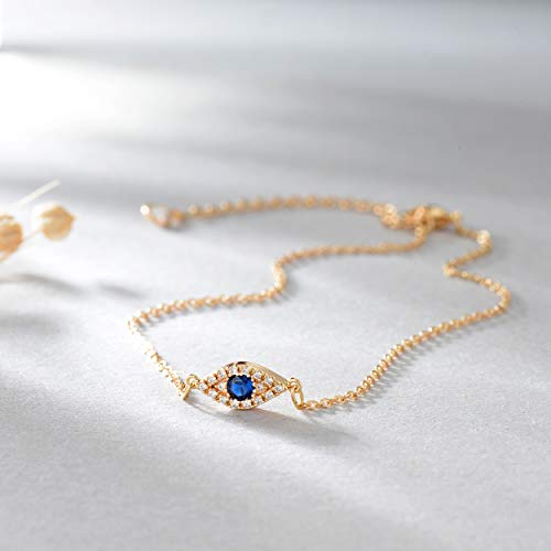 925 Sterling Silver Evil Eye Anklet Bracelet For Women - onlyone