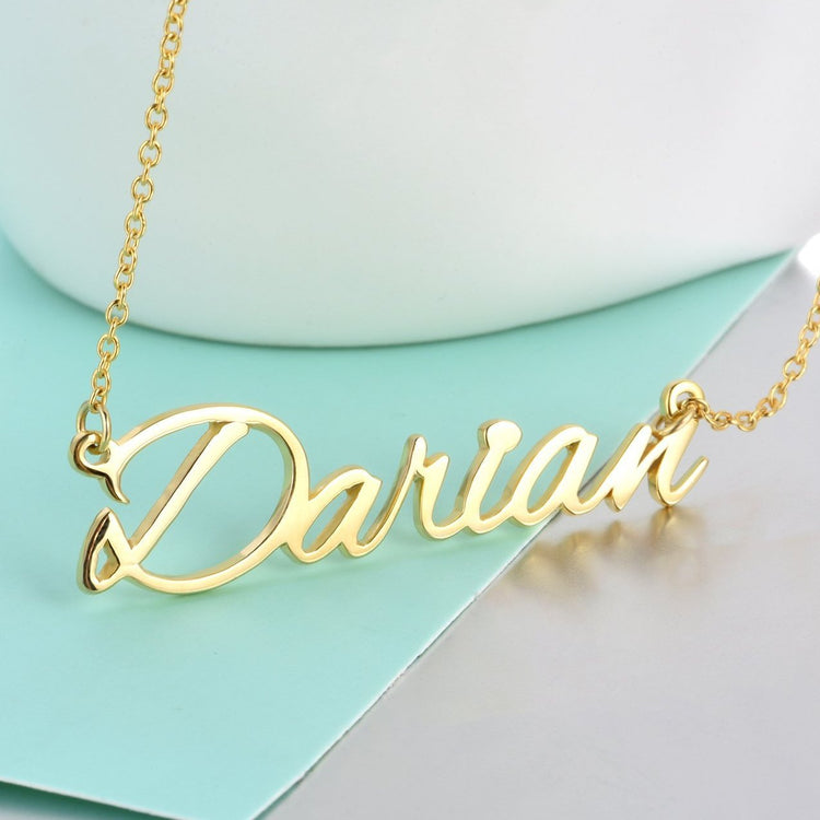 925 Sterling Silver Darian Custom Name Necklace Nameplate Necklace - onlyone