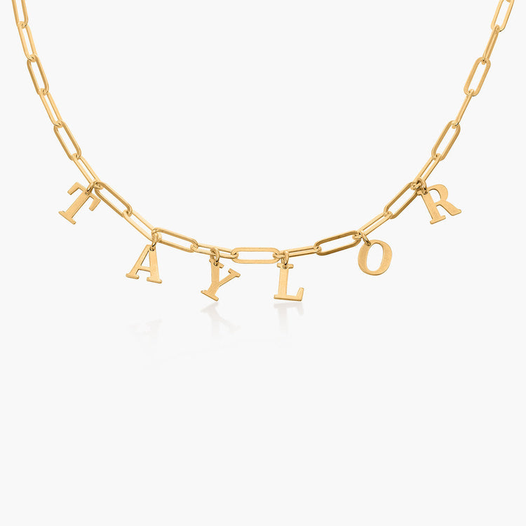 925 Sterling Silver Initial Choker In Clip Link, Gift For Girlfriend, Vote Necklace