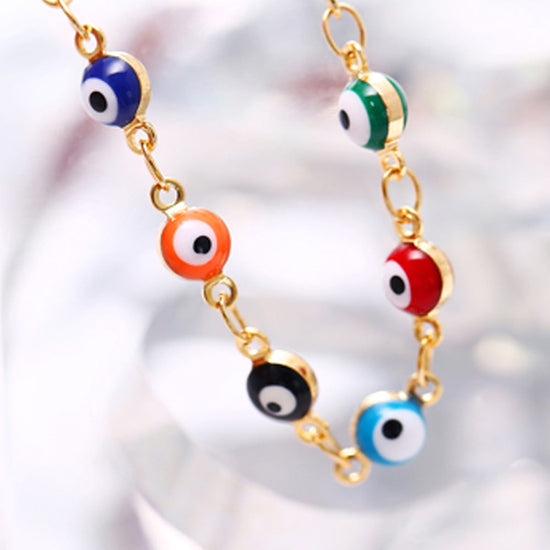 Vintage Evil Eye Anklet, Dainty Evil eye - onlyone