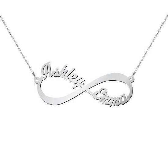 925 Sterling Silver Infinity Name Necklace Nameplate Necklace - onlyone