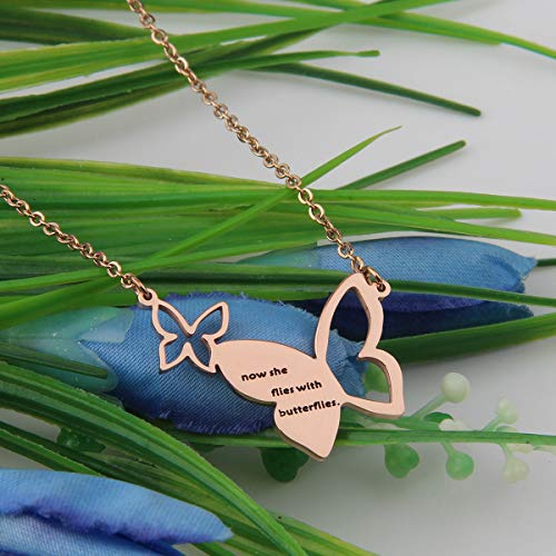 925 Silver Hollow Personalized Custom Butterfly Necklace - onlyone