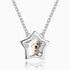 925 Sterling Silver Tiny Star Photo Necklace - onlyone