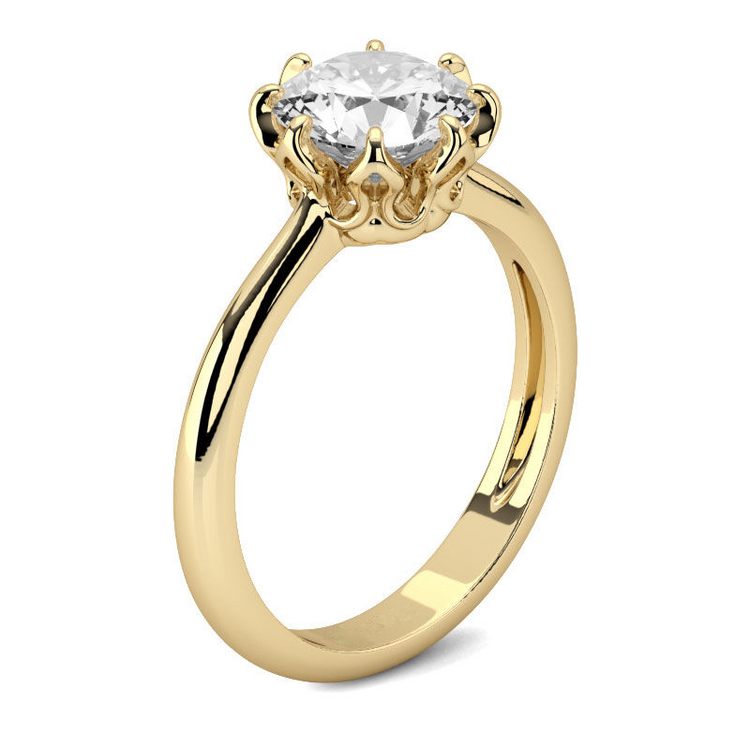 925 Sterling Silver Simple Round Cut Sterling Silver Ring