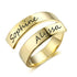 925 Sterling Silver Personalized Spiral Twist Engraved Names Ring Nameplate Ring - onlyone