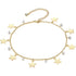 925 Sterling Silver Star and Zirconia Dainty Anklet Bracelet Foot Jewelry For Women - onlyone