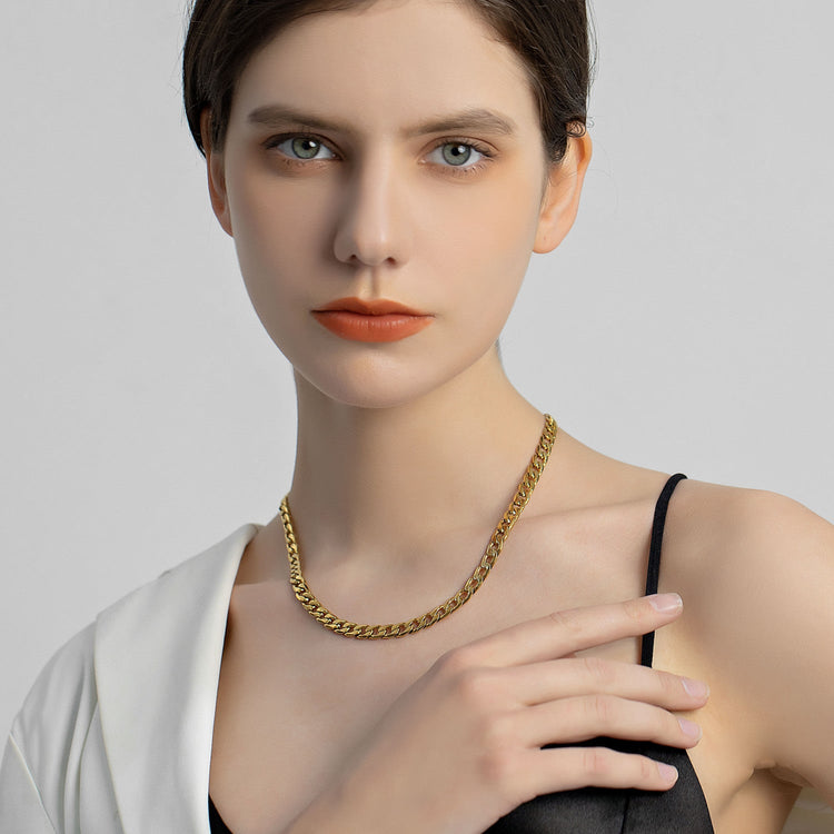 14K Gold Cuban Link Chain Necklace