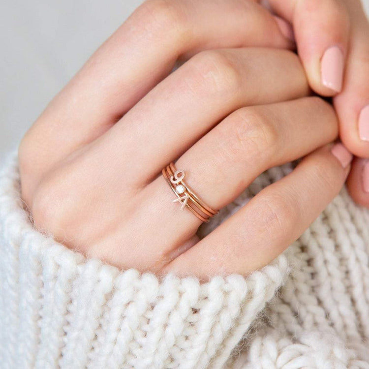 925 Sterling Silver Single Birthstone Ring
