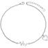 925 Sterling Silver Cute ECG Style Anklet - onlyone