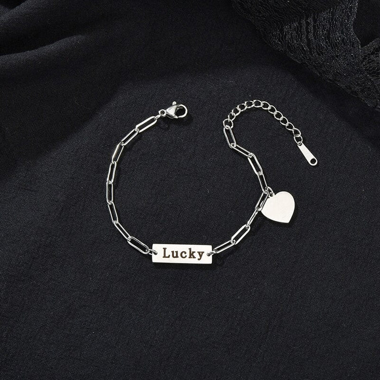 925 Sterling Silver Bar Bracelet In Clip Link Chain