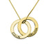925 Sterling Silver Personalized Engraved Russian Ring Necklace - onlyone