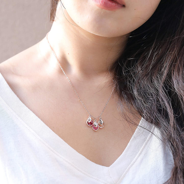 925 Sterling Silver Personalized Birthstone Necklace
