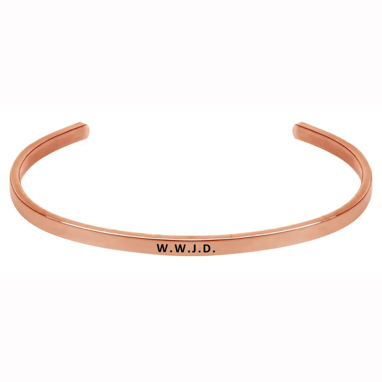 925 Sterling Silver W.W.J.D. Cuff Bangle