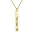 925 Sterling Silver Vertical Engraved Bar Necklace With Birthstone, Gift For Her, Birthday Gift - onlyone
