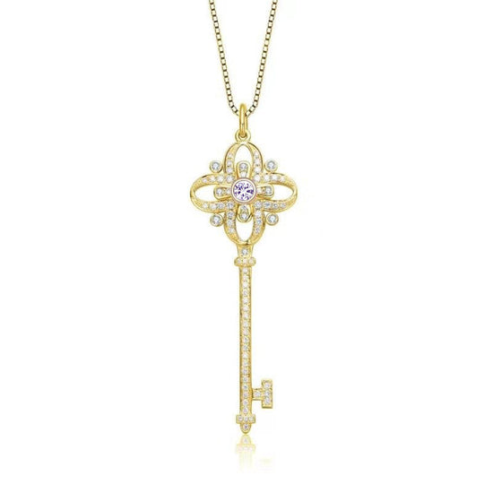 925 Sterling Silver The Key To Your Heart Necklace Gift For Girlfriend Gift For Her - onlyone