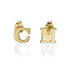 925 Sterling Silver Personalized Initial Stud Earrings - onlyone