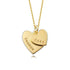 925 Sterling Silver Double Heart Engraved Name Necklace Nameplate Necklace Mom and Daughter - onlyone