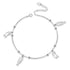925 Sterling Silver Cats And Fishes Anklet - onlyone