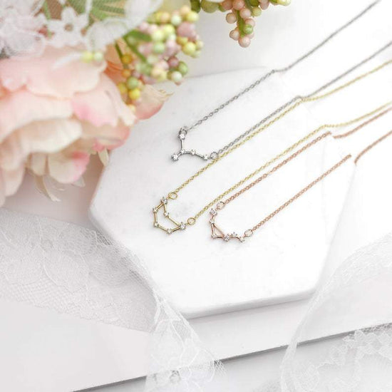 925 Sterling Silver Zodiac Jewelry Celestial Constellation Necklace - onlyone