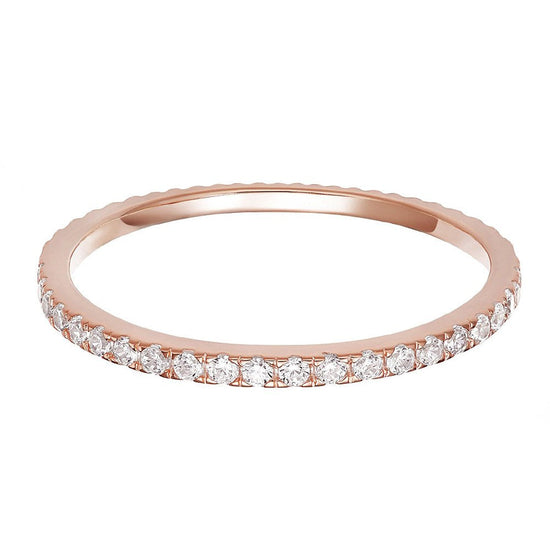 925 Sterling Silver Cubic Zirconia Simulated Diamond Stackable Ring Eternity Bands for Women - onlyone