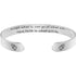 925 Sterling Silver Inspirational Bracelet Mantra Quote Engraved Cuff Bangle Hidden Message Engraved - onlyone
